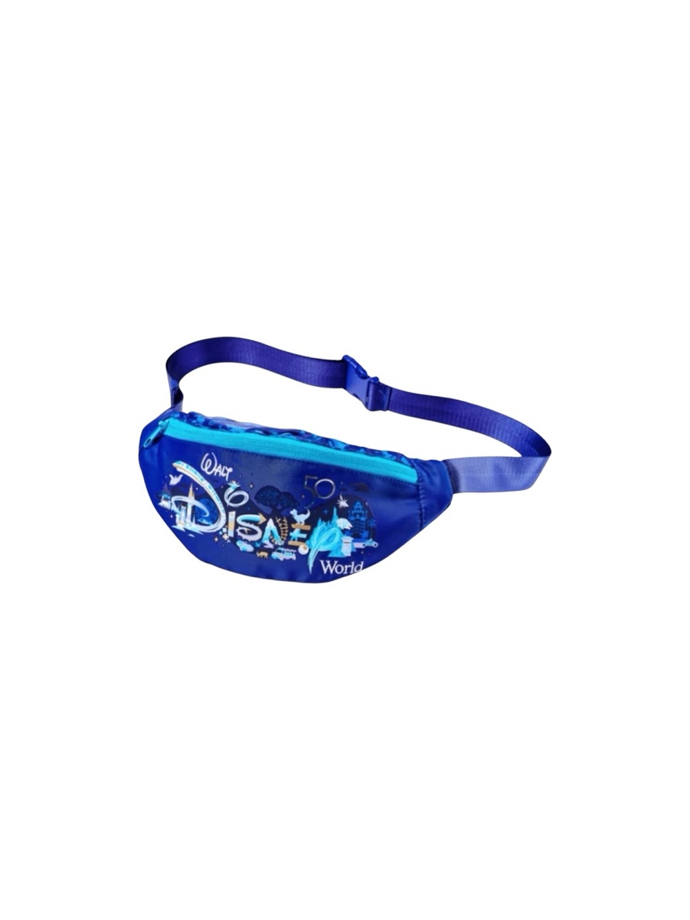 Walt Disney World 50th Anniversary Sling Bag Belt Bag Blue One Size.
